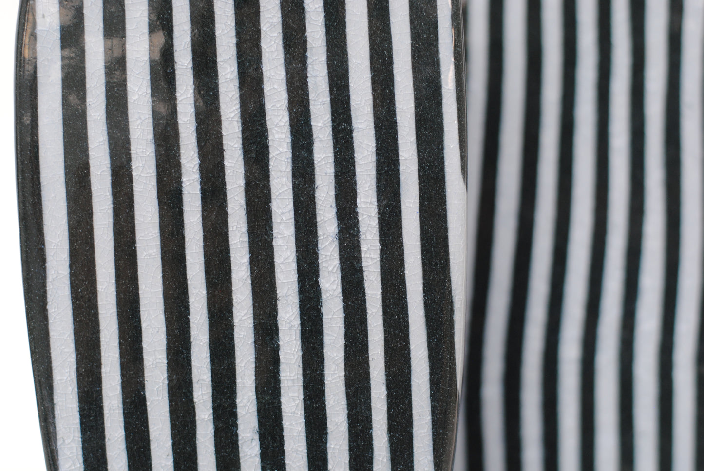 Tall Stripe Vase Black/Blue