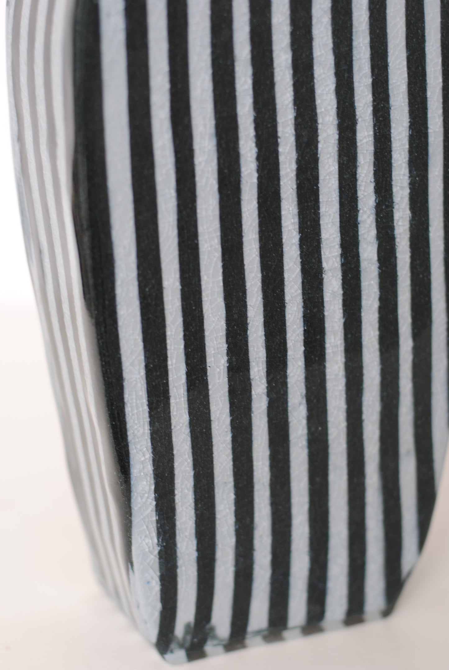 Tall Stripe Vase Black/Blue