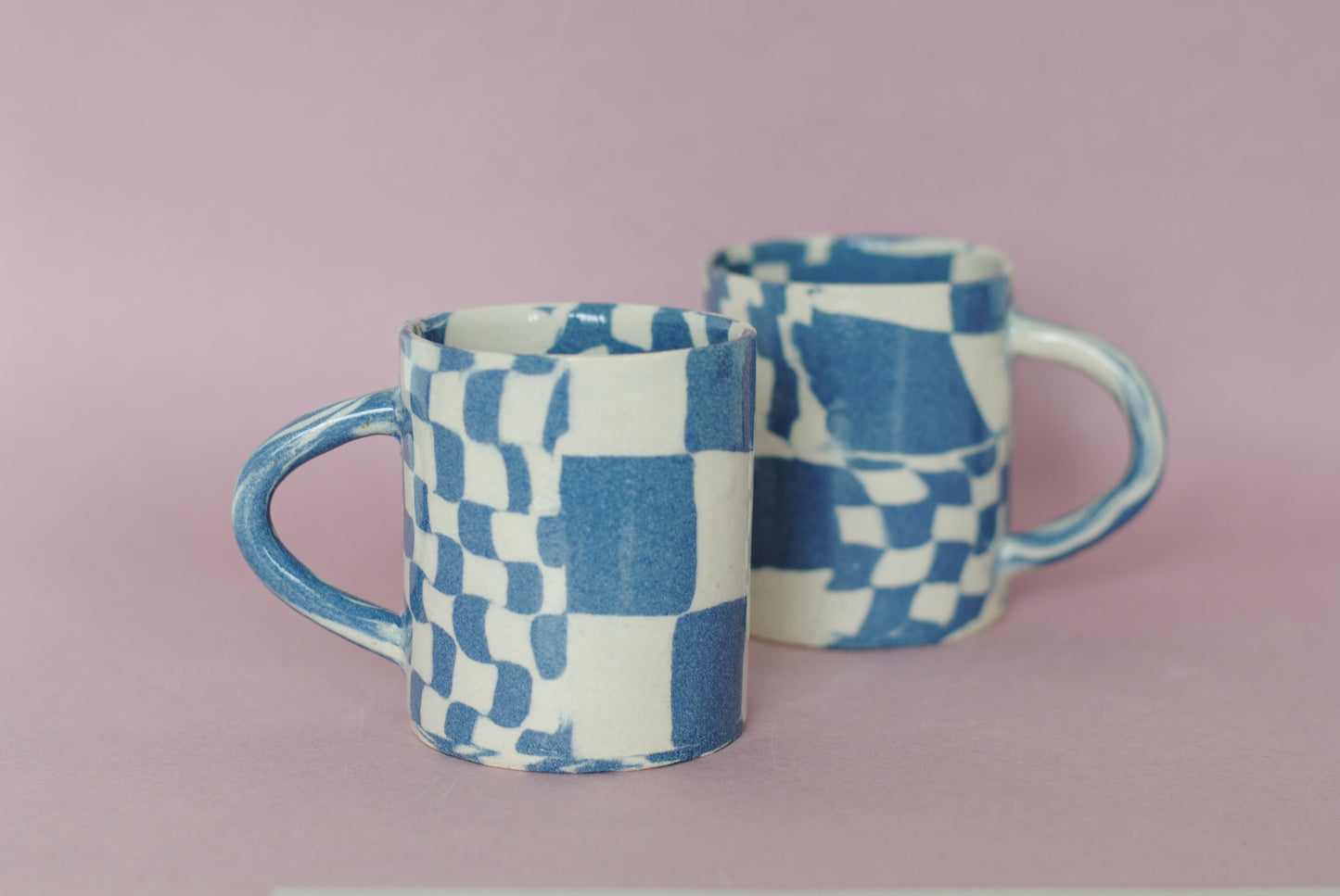 Blue Check Coffee Mug