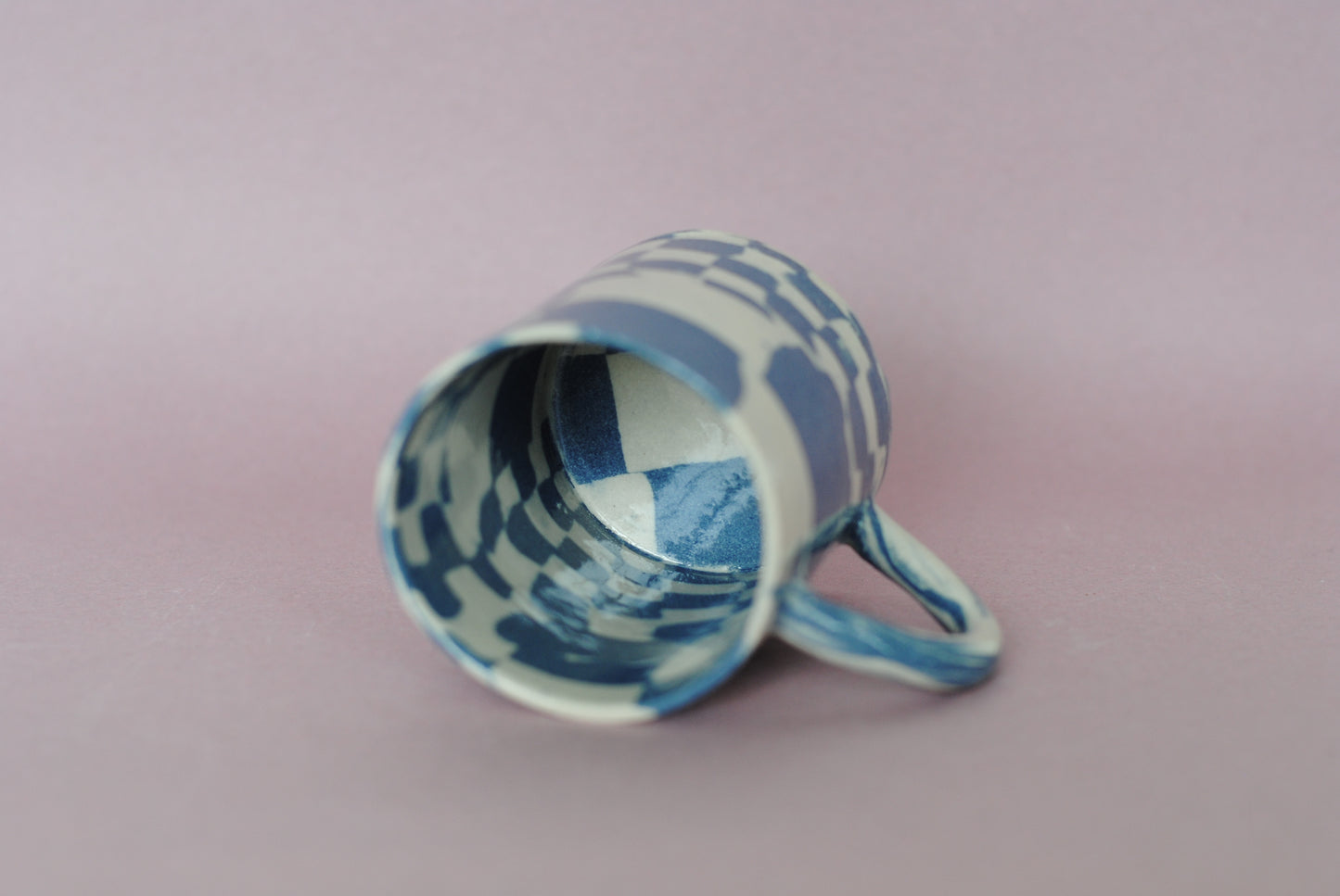 Blue Check Coffee Mug