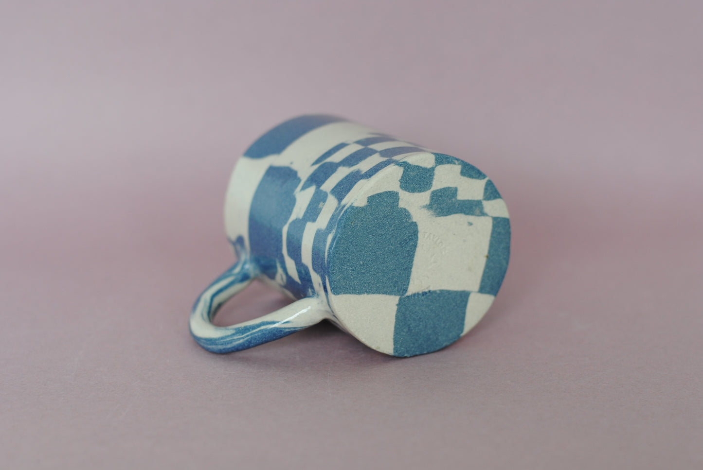 Blue Check Coffee Mug